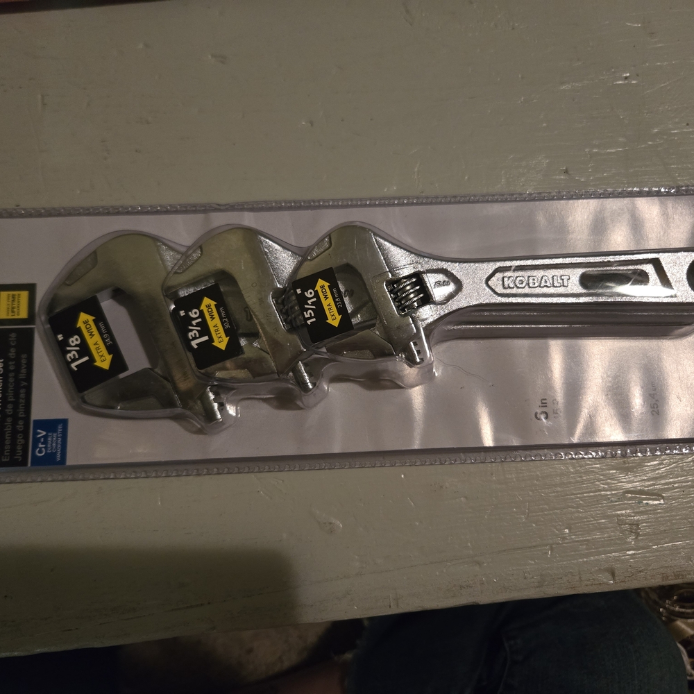 Kobalt Adjustable Wrench Set - Silver
